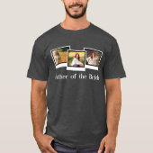 Aangepaste Gepersonaliseerde 3 Foto Vader van de B T-shirt (Voorkant)