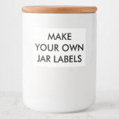 Aangepaste gepersonaliseerde 3" x 2" Food Jar Labe Voedselcontainer Etiket (Voorkant)
