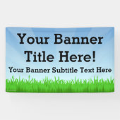 Aangepaste gepersonaliseerde 3x5 Summer Scene Bann Spandoek (Horizontaal)