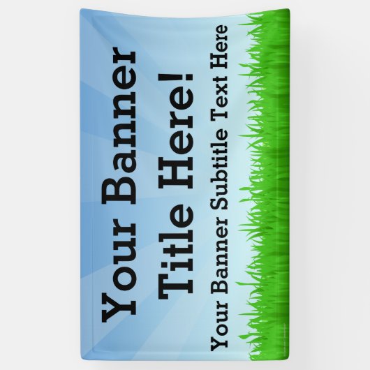 Aangepaste gepersonaliseerde 3x5 Summer Scene Bann Spandoek (Verticaal)