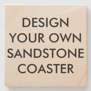 Aangepaste gepersonaliseerde 4 "Sandstone Stone On Stenen Onderzetter
