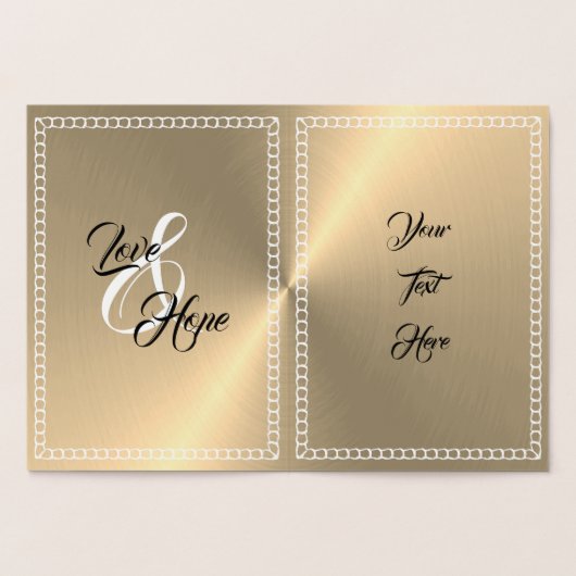 Aangepaste gepersonaliseerde 50e Golden Jubileum K Folie Kaarten (Binnen)