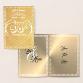 Aangepaste gepersonaliseerde 50e Golden Jubileum K Folie Kaarten (Display)