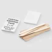 Aangepaste gepersonaliseerde 6" x 10" BRUILOFT FAN Handwaaier (Niet-gemonteerd)