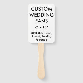 Aangepaste gepersonaliseerde 6" x 10" BRUILOFT FAN Handwaaier