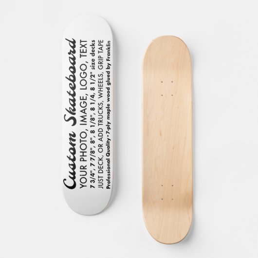 Aangepaste gepersonaliseerde 7.875" Skateboard Dec (Voorkant)