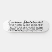 Aangepaste gepersonaliseerde 8.125" Skateboard Dec (Horizontaal)