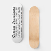 Aangepaste gepersonaliseerde 8,25" Skateboard Deck (Voorkant)