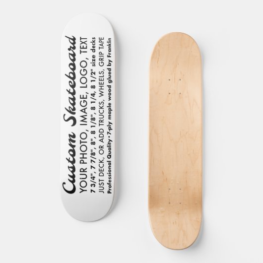 Aangepaste gepersonaliseerde 8,25" Skateboard Deck (Voorkant)