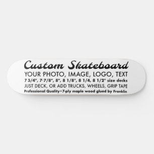 Aangepaste gepersonaliseerde 8,25" Skateboard Deck