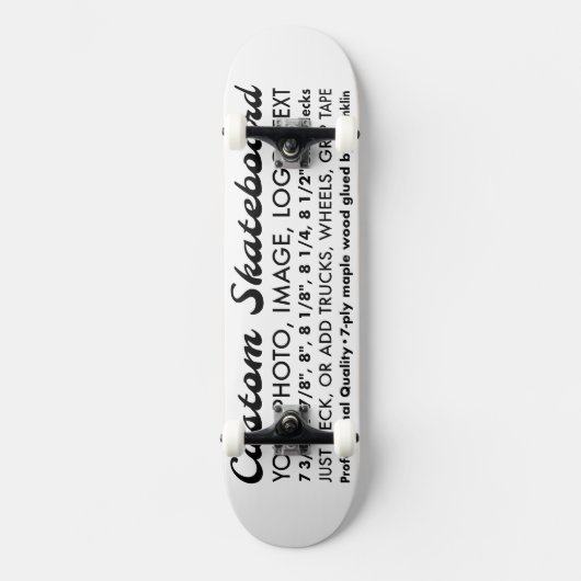 Aangepaste gepersonaliseerde 8,25" skateboard, vol persoonlijk skateboard (Voorkant)