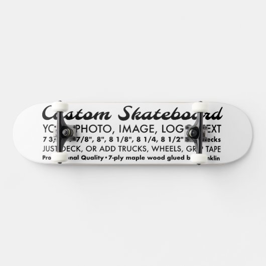 Aangepaste gepersonaliseerde 8,25" skateboard, vol persoonlijk skateboard (Horizontaal)