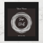 Aangepaste Gepersonaliseerde Abstracte Kunst Wijn Etiket (Enkel label)