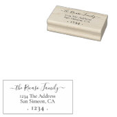 Aangepaste gepersonaliseerde adres elegante scroll rubberstempel (Gestempeld)