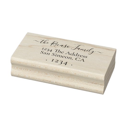 Aangepaste gepersonaliseerde adres elegante scroll rubberstempel (Stempel)