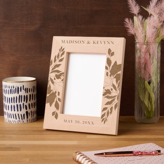 Aangepaste gepersonaliseerde Afbeelding bruiloft Gegraveerde Lijstjes (Links)