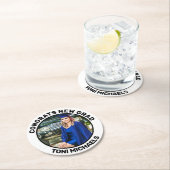 Aangepaste gepersonaliseerde Afstudeerder Graduati Ronde Kartonnen Onderzetter (Insitu)