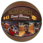 Aangepaste Gepersonaliseerde Afstuderen Senior Fot Basketbal (Voorkant)