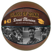 Aangepaste Gepersonaliseerde Afstuderen Senior Fot Basketbal (Voorkant)