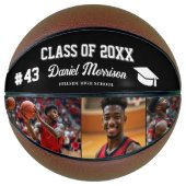 Aangepaste Gepersonaliseerde Afstuderen Senior Fot Basketbal (Voorkant)