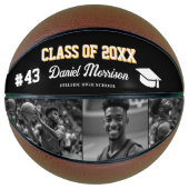 Aangepaste Gepersonaliseerde Afstuderen Senior Fot Basketbal (Voorkant)