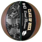Aangepaste Gepersonaliseerde Afstuderen Senior Fot Basketbal (Verticaal)