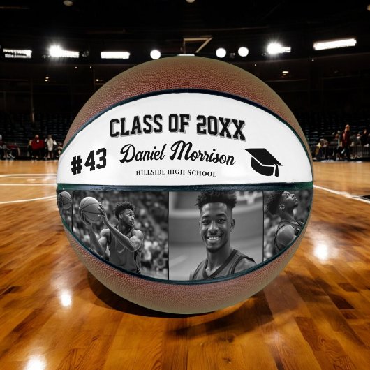 Aangepaste Gepersonaliseerde Afstuderen Senior Fot Basketbal