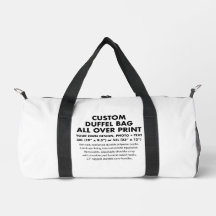 Aangepaste gepersonaliseerde All Over Print Duffel
