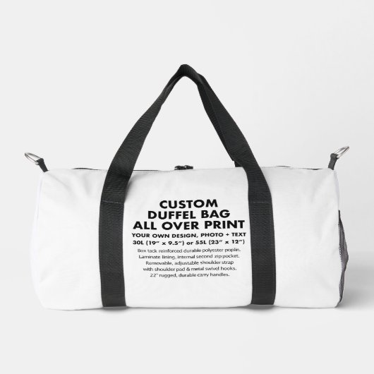 Aangepaste gepersonaliseerde All Over Print Duffel Plunjezak (Voorkant)