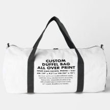Aangepaste gepersonaliseerde All Over Print Duffel