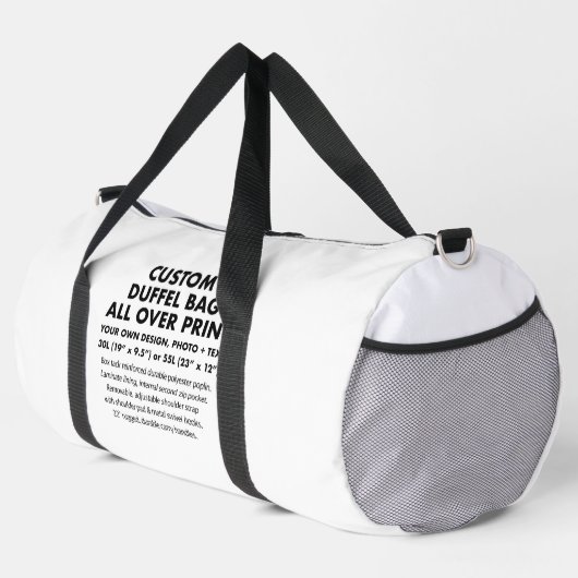 Aangepaste gepersonaliseerde All Over Print Duffel Plunjezak (Rechterhoek)