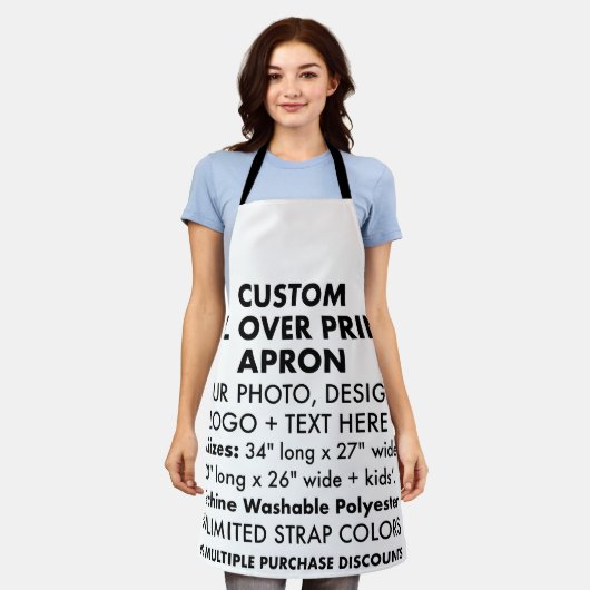 Aangepaste gepersonaliseerde all-over print Schort (Gedragen)