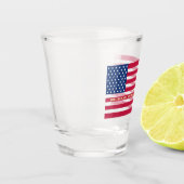 Aangepaste gepersonaliseerde Amerikaanse vlag Shot Glas (Links)