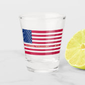 Aangepaste gepersonaliseerde Amerikaanse vlag Shot Glas (Voorkant)