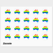 Aangepaste gepersonaliseerde Aussie Gay Pride Stic Ronde Sticker (Vel)