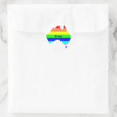 Aangepaste gepersonaliseerde Aussie Gay Pride Stic Ronde Sticker (Tas)