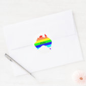 Aangepaste gepersonaliseerde Aussie Gay Pride Stic Ronde Sticker (Envelop)