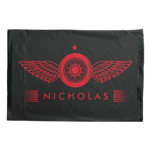 Aangepaste gepersonaliseerde auto fiets gevleugeld kussensloop (Achterkant)