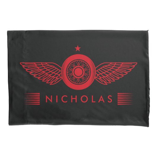 Aangepaste gepersonaliseerde auto fiets gevleugeld kussensloop (Voorkant)