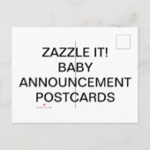 Aangepaste gepersonaliseerde Baby-aankondigings-Br Aankondigingskaart (Achterkant)