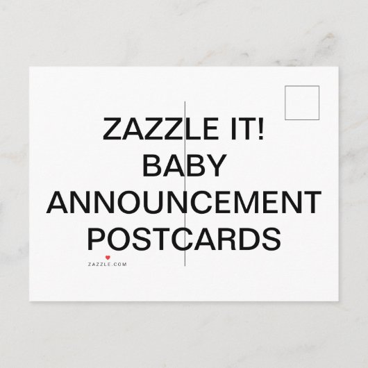 Aangepaste gepersonaliseerde Baby-aankondigings-Br Aankondigingskaart (Achterkant)