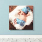 Aangepaste gepersonaliseerde Baby foto Canvas Art  (Insitu (Houten vloer))