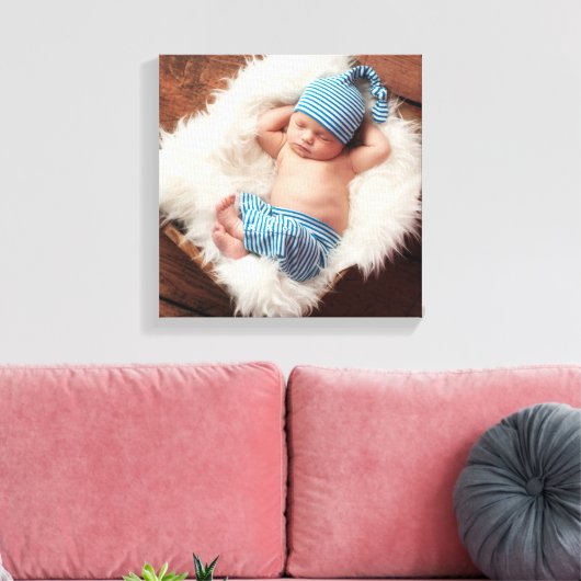 Aangepaste gepersonaliseerde Baby foto Canvas Art  (Insitu (Woonkamer))