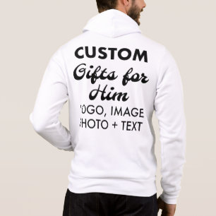 Aangepaste gepersonaliseerde Back - Mannen Hoodie