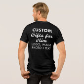 Aangepaste gepersonaliseerde Back Mannen Tri-Blend Shirt (Achterkant volledig)