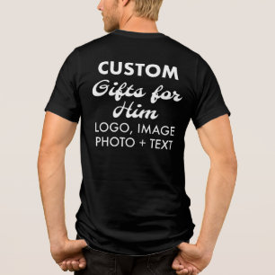 Aangepaste gepersonaliseerde Back Mannen Tri-Blend Shirt