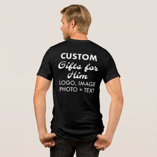 Aangepaste gepersonaliseerde Back Mannen Tri-Blend Tri-Blend Shirt (Achterkant volledig)