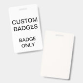 Aangepaste Gepersonaliseerde BADGE Lege Sjabloon (Voor- en achterkant)