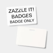 Aangepaste gepersonaliseerde BADGE Lege Sjabloon (Voor- en achterkant)