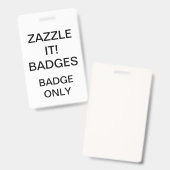 Aangepaste Gepersonaliseerde BADGE Lege Sjabloon (Voor- en achterkant)